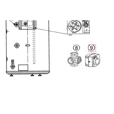 MOTEUR VANNE 3 VOIES 4SW07356 2 DAIKIN Ref: 5002760