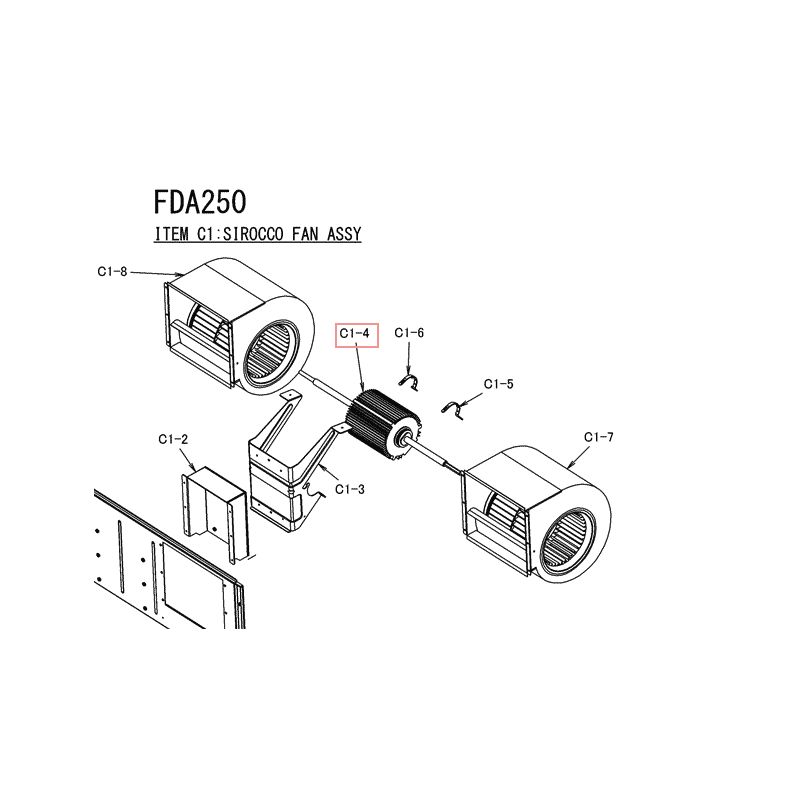 MOTEUR VENT. 2P514009 1 750W ERC8804AD DAIKIN Ref: 4024040