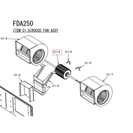 MOTEUR VENT. 2P514009 1 750W ERC8804AD DAIKIN Ref: 4024040