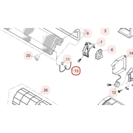 SONDE DE REPRISE ET ECHANGEUR HITACHI Réf: HWRAK18PEDA10