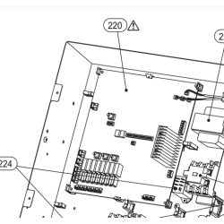 PLATINE DE CONTROLE HESTIA TOSHIBA Réf: 3026V018