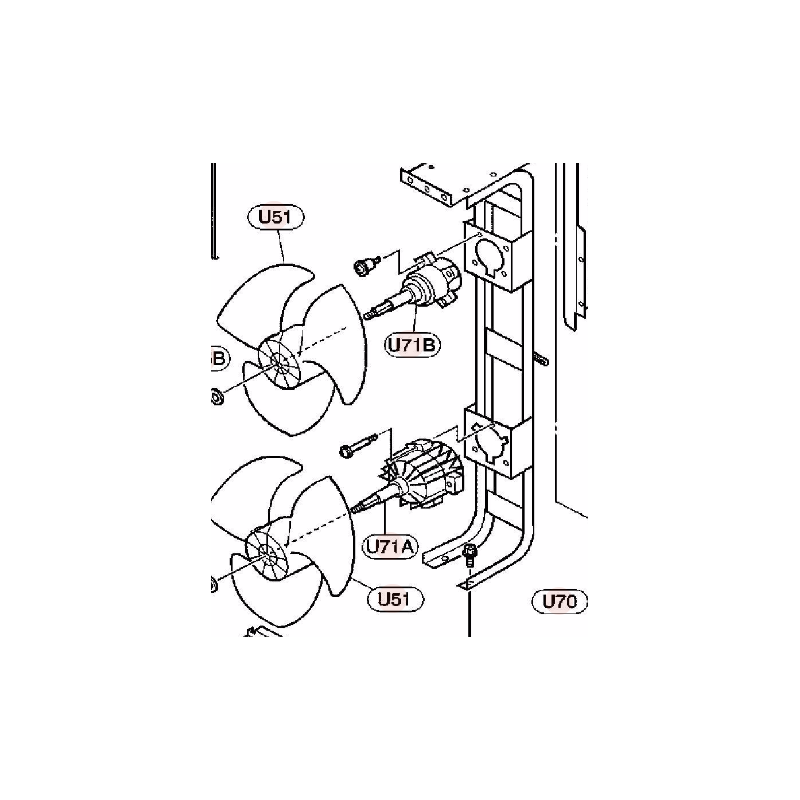 MOTEUR DE VENTILATION BAS HITACHI Réf : P27312