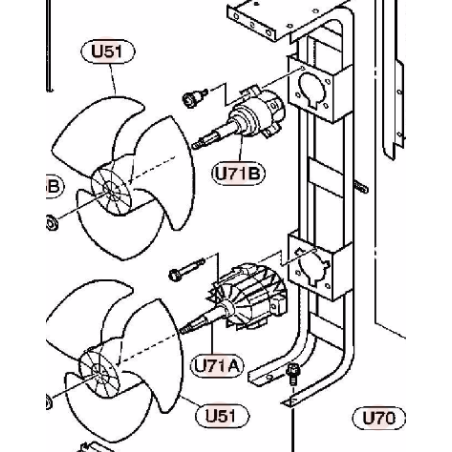 MOTEUR DE VENTILATION BAS HITACHI Réf : P27312